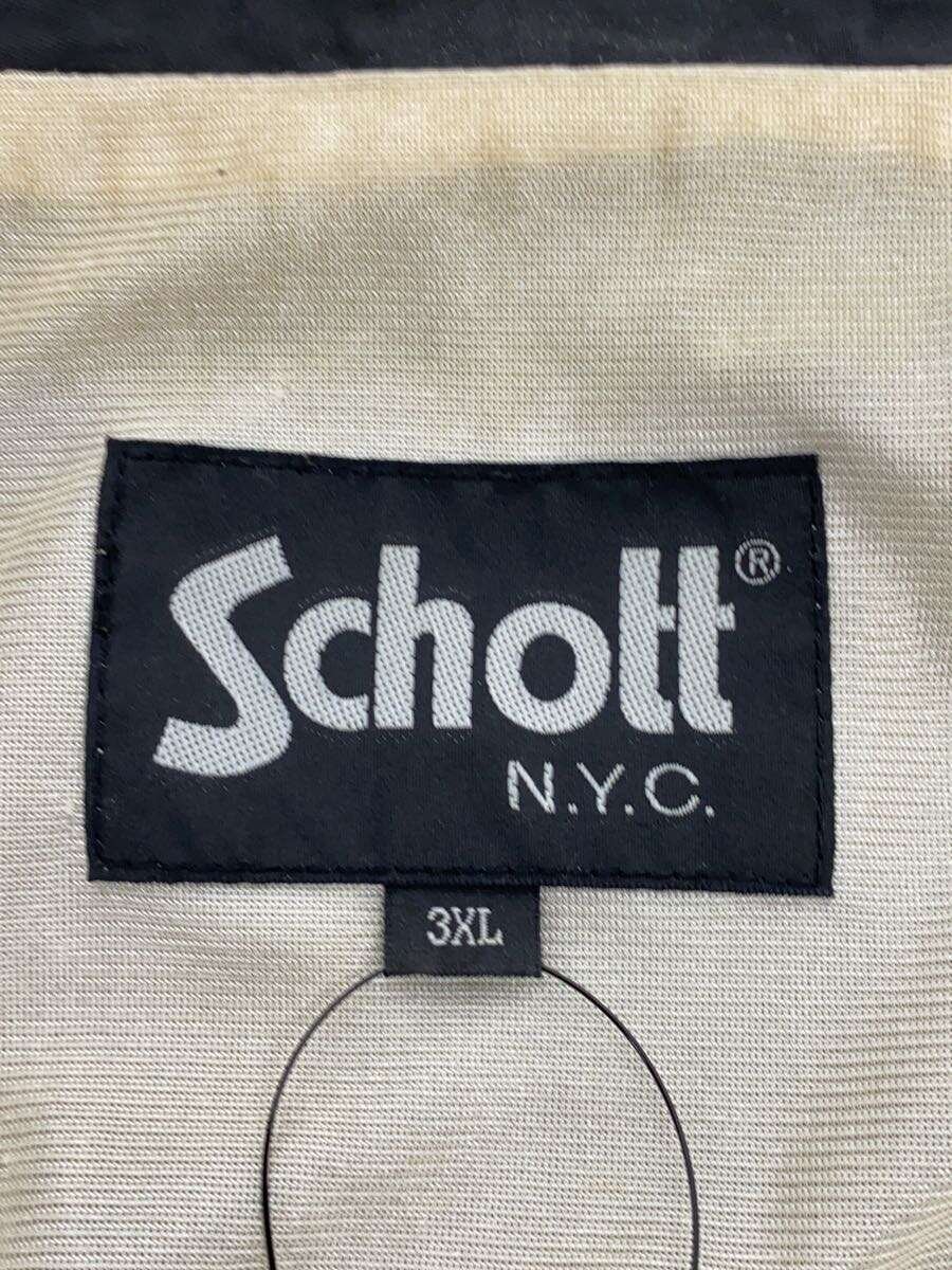 【中古】Schott◆ナイロンジャケット/3L/ナイロン/ブラック/3102046【メンズウェア】