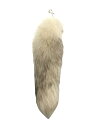 【中古】CELINE◆FOX TALL/フォックステール/キーリング/ファー/WHT/レディース【服飾雑貨他】