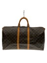 【中古】LOUIS VUITTON◆キーポル・バンドリエール55_モノグラム・キャンバス_BRW/PVC/BRW【バッグ】