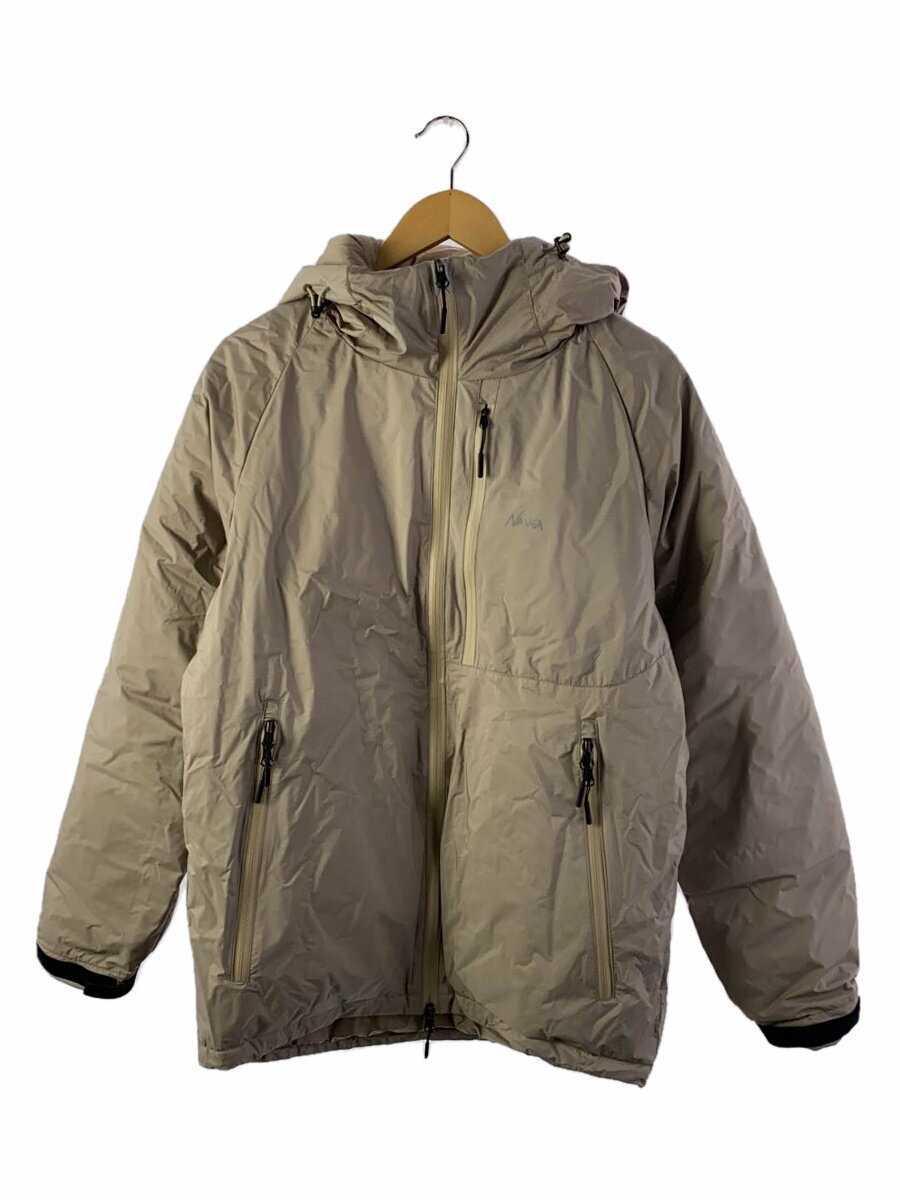 【中古】NANGA◆NANGA BELIEVE IN YOUR/ダウンジャケット/L/ナイロン/CRM/無地/G000005【メンズウェア】