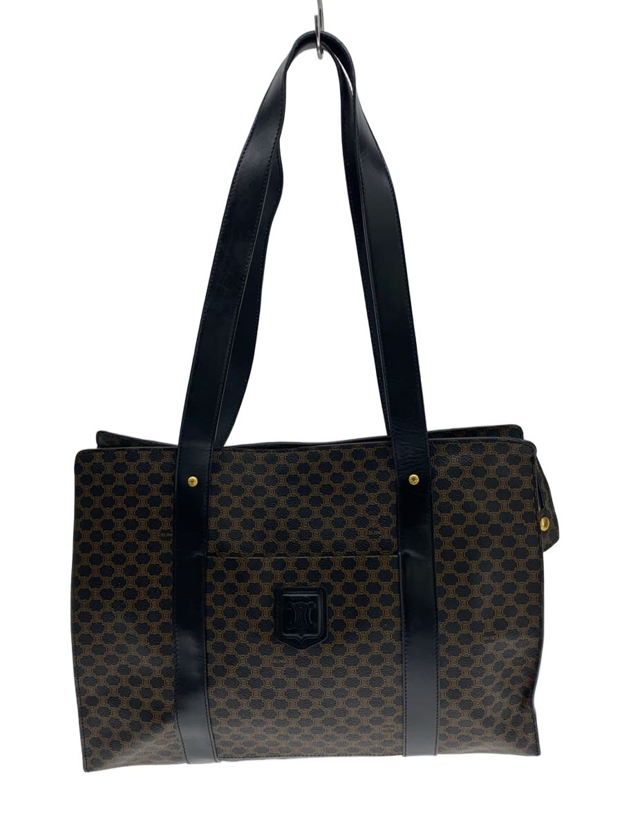 【中古】CELINE◆BG/トートバッグ/レザー/BLK/ブラックマカダム//【バッグ】