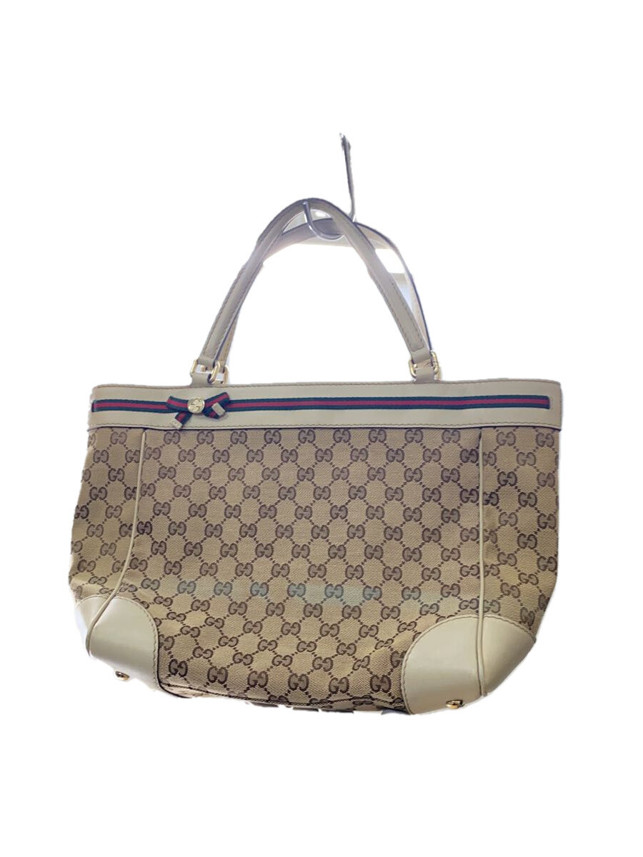 女士包 - 【中古】GUCCI◆トートバッグ/キャンバス/BRW//【バッグ】