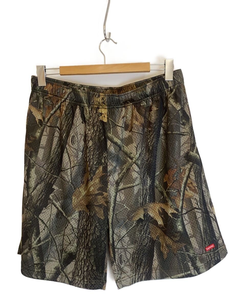 Supreme◆small box Baggy Mesh short camo/ショートパンツ/M/ポリエステル/GRN/カモフラ//