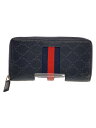 【中古】GUCCI◆長財布/レザー/NVY/メンズ/408831・209