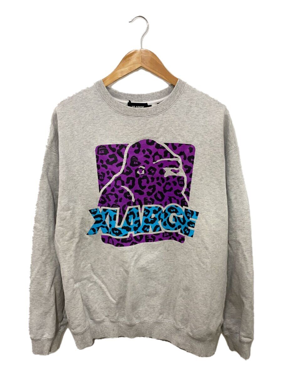 šX-LARGE21AW/LEOPARD OG CREWNECK SWEAT/å/L/åȥ/GRY/1012130120...