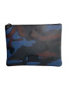 【中古】COACH◆セカンドバッグ/レザー/NVY/カモフラ【バッグ】(4)