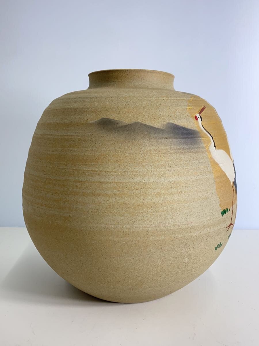 【中古】九谷焼◆勇峰窯/金箔郡鶴/壷・花瓶/CML【インテリア小物・日用雑貨】 [2]