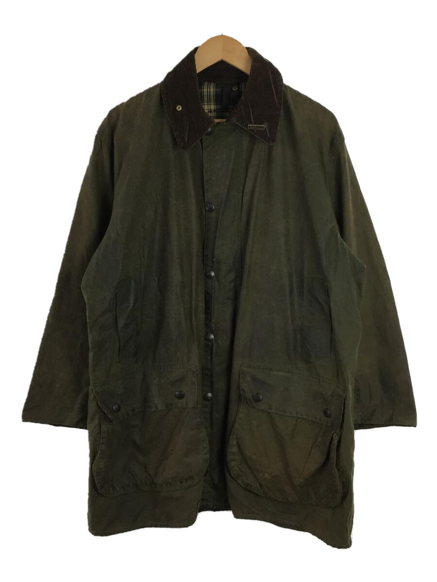 【中古】Barbour◆Barbour/ジャケット/42/コットン/カーキ/BORDER/推定90s/3ワラント/擦れ 汚れ有//【メンズウェア】