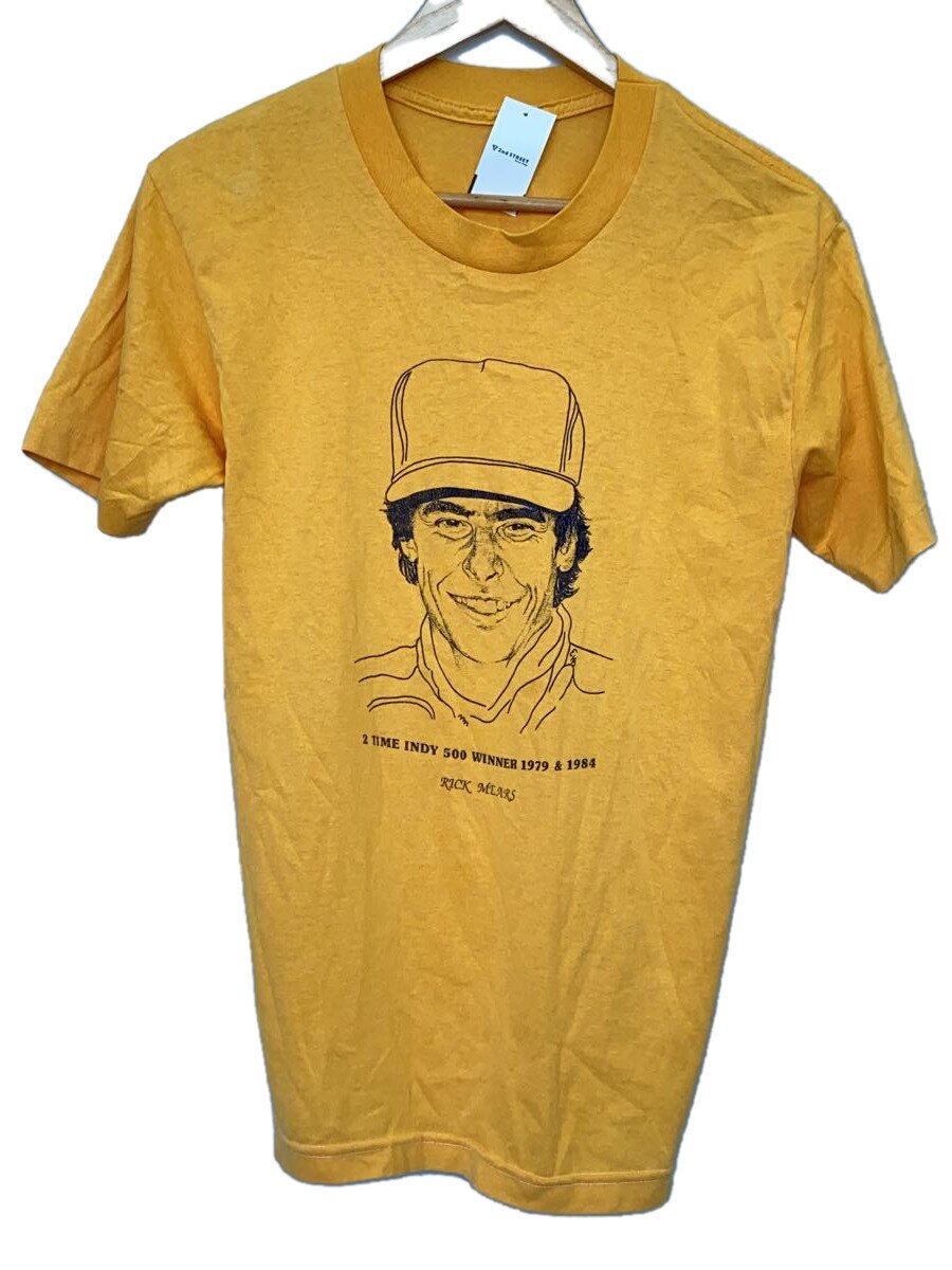 80s/RICK MEARS/NATIONAL FIFTY FIFTY/Tシャツ/S/コットン/YLW