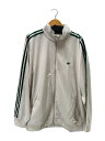【中古】adidas◆BECKENBAUER TRACKJACKET/ブルゾン/XL/ポリエステル/BEG/JD5266【メンズウェア】