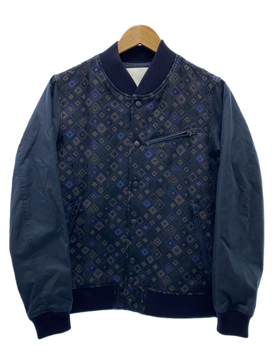 【中古】WHITE MOUNTAINEERING◆ホワイトマウンテニアリング/ミリタリージャケット/O/ポリエステル/ネイビー/総柄/WM1473212【メンズウェア】