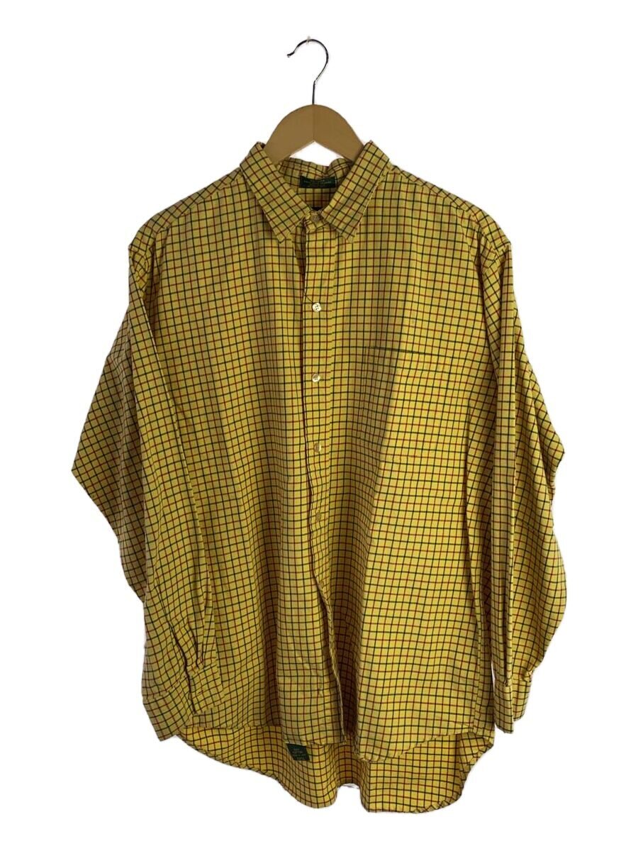 【中古】J.CREW◆90s/USA製/巨人タグ/長袖シャツ/L/コットン/YLW/チェック【メンズウェア】