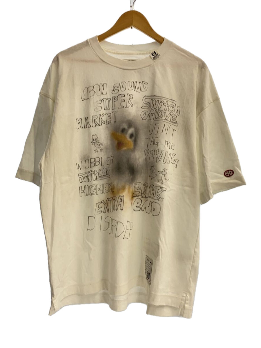 【中古】MIHARA YASUHIRO◆24AW/DISTRESSED TEE/Tシャツ/46/コットン/WHT/J13TS732/【メンズウェア】