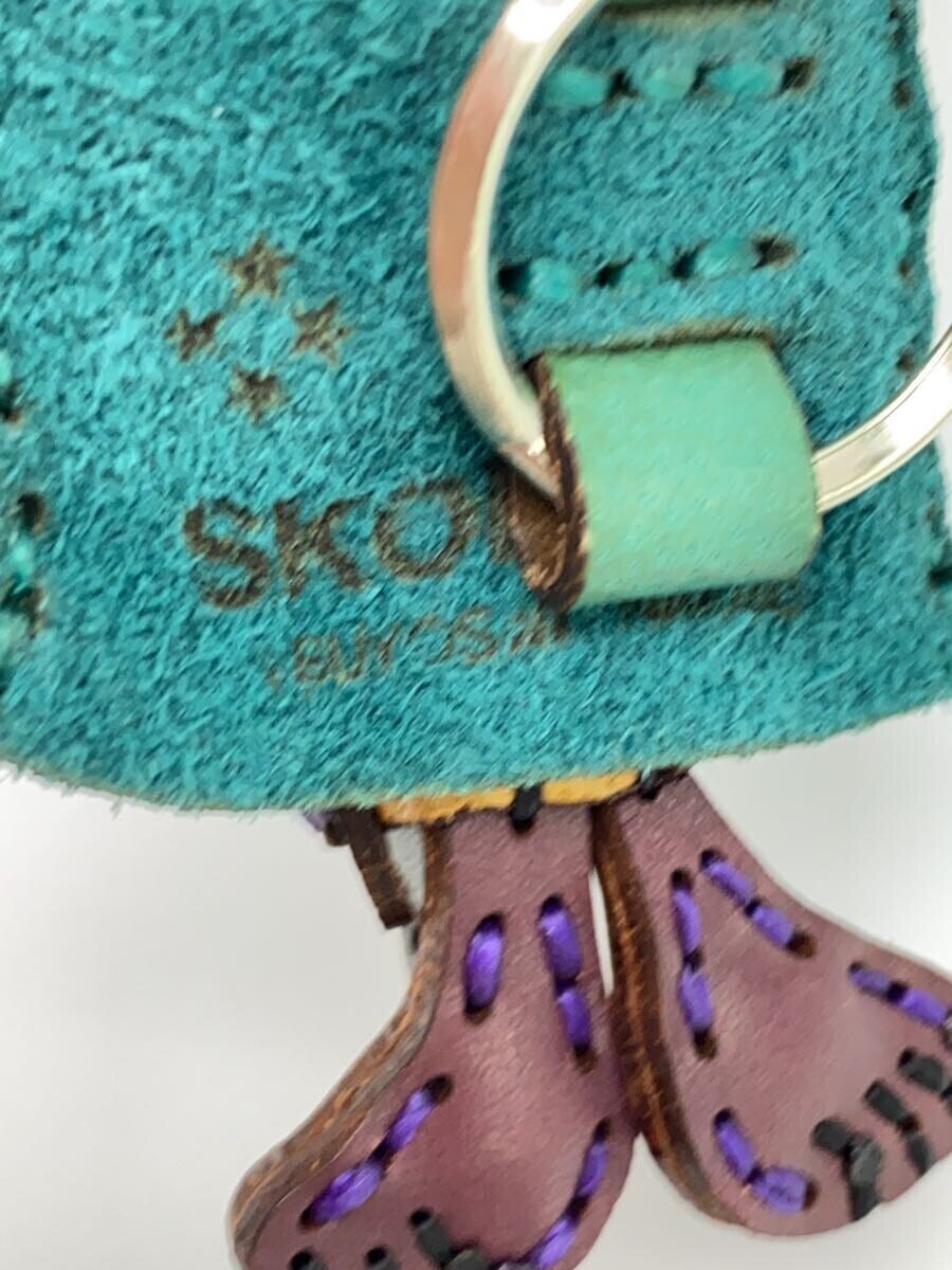【中古】SKOLOCT◆LEATHER KEYCHAIN UZI/キーホルダー/GRN/メンズ【服飾雑貨他】