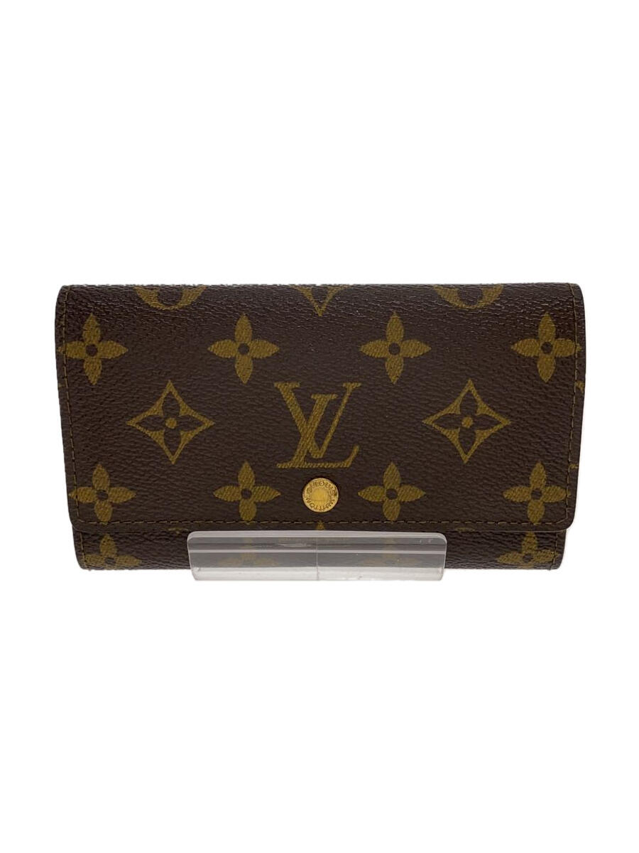 【中古】LOUIS VUITTON◆2つ折り財布/--/BRW/総柄/レディース【服飾雑貨他】