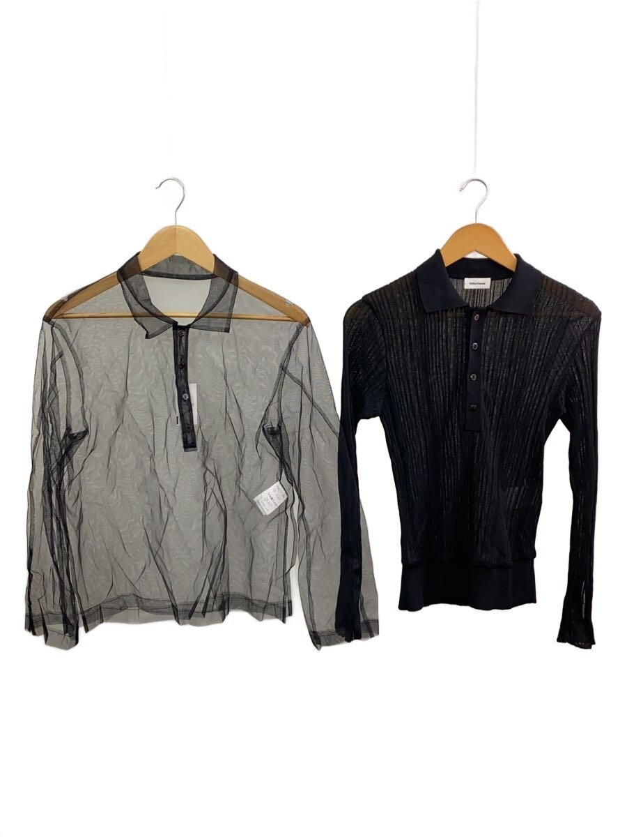 Chika Kisada◆25SS/Tulle tops/니트/1/코튼/BLK/무지/CK-25081【레이디스웨어】