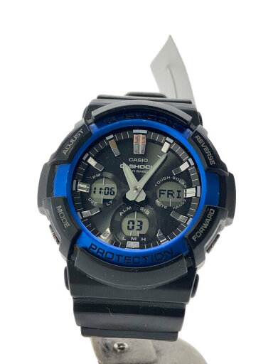 【中古】CASIO◆クォーツ腕時計/アナログ/ラバー/BLK/BLK/GAW-100B【服飾雑貨他】 【中古】CASIO◆クォーツ腕時計/アナログ/ラバー/BLK/BLK/GAW-100B【服飾雑貨他】