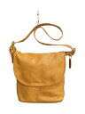 【中古】COACH◆オールドコーチ/USA製/シミ有/ショルダーバッグ/レザー/CML/無地/205【バッグ】