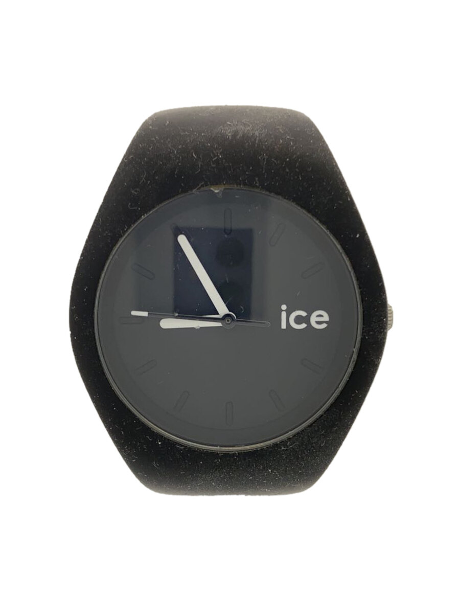 ice watch◆腕時計/アナログ/ラバー/BLK/BLK/001 226//