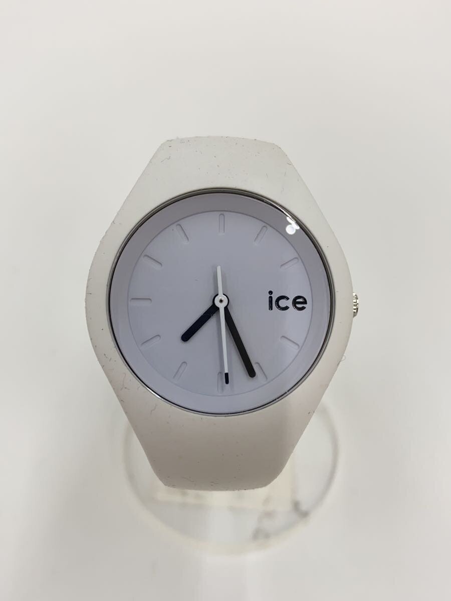 【中古】ice watch◆腕時計/アナログ/ラバー/WHT/WHT/000 992//【服飾雑貨他】