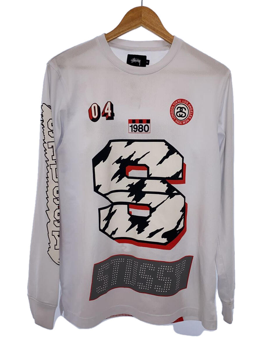 【中古】STUSSY◆ゲームシャツ/メッ