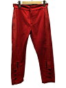 【中古】ANN DEMEULEMEESTER◆メンズボトム/ボトム/XXS/--/RED/サイドライン【レディースウェア】