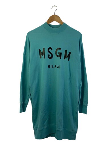 【中古】MSGM◆長袖ワンピース/XS/コットン/GRN【レディースウェア】 【中古】MSGM◆長袖ワンピース/XS/コットン/GRN【レディースウェア】