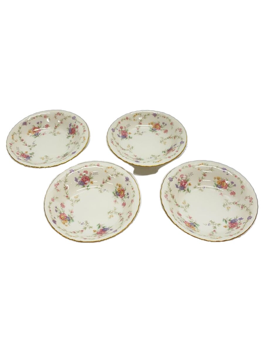 【中古】Noritake◆プレート/pavia/4点セット/WHT/花柄/小皿【キッチン用品】