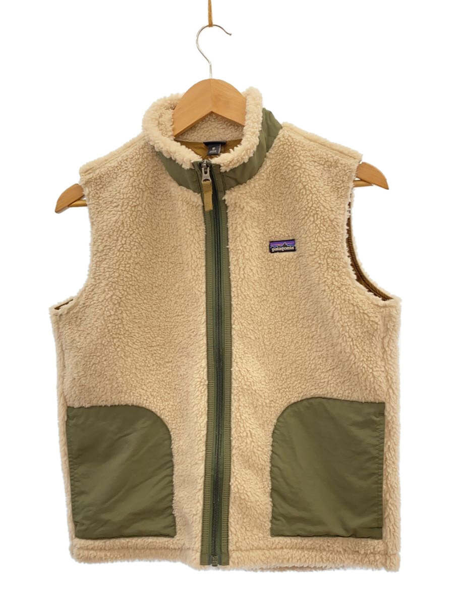 【中古】patagonia◆パタゴニア/ベスト/XL/ポリエステル/ベージュ/STY65619FA21【キッズ】