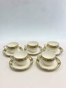 【中古】WEDGWOOD◆カップ&ソーサー/5点セット/CRM/CLIVEDEN【キッチン用品】
