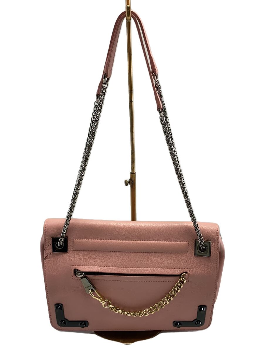 【中古】FURLA◆フルラ/ショルダーバッグ/--/ピンク/無地【バッグ】