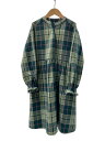 【中古】ANNA SUI Mini◆ワンピース/140cm/ポリエステル/GRN/チェック【キッズ】