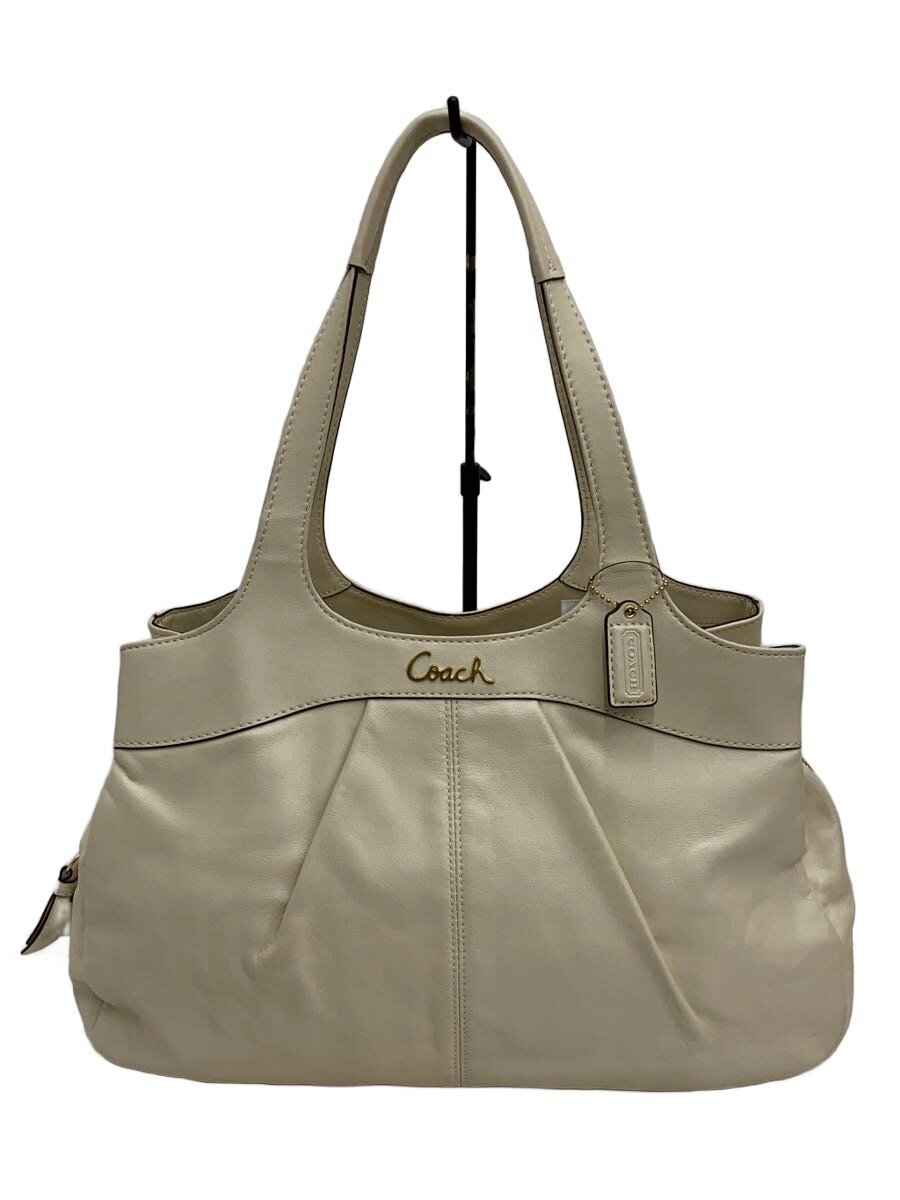 【中古】COACH◆バッグ/レザー/IVO/F18829【バッグ】