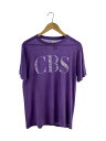 Champion◆80s/トリコタグ/CBS/Tシャツ/XL/コットン/パープル