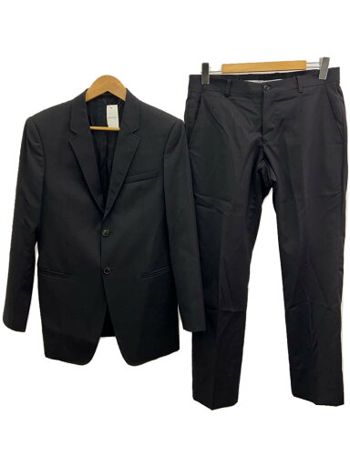 【中古】EMPORIO ARMANI◆スーツ/セットアップ/48/ウール/BLK/無地/F1G120【メンズウェア】 【中古】EMPORIO ARMANI◆スーツ/セットアップ/48/ウール/BLK/無地/F1G120【メンズウェア】