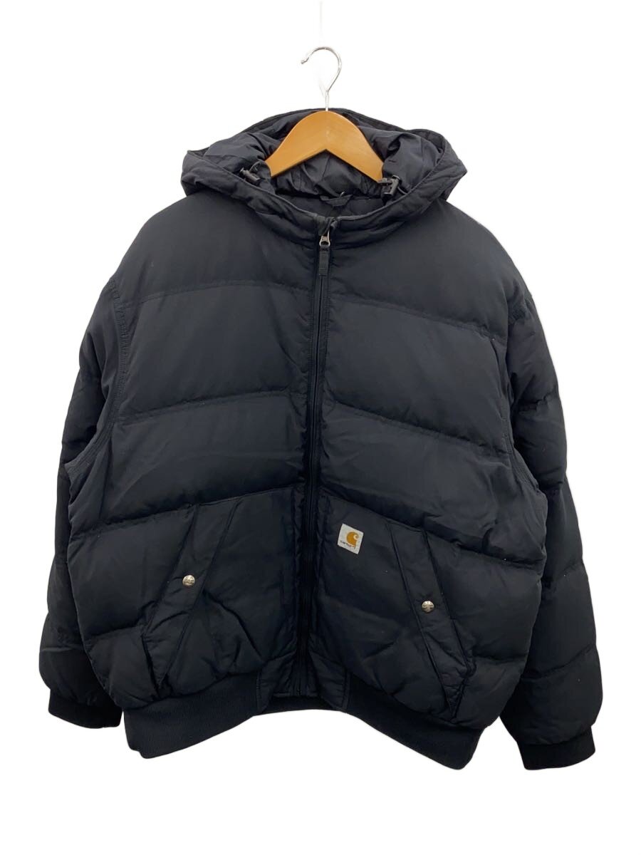 【中古】Carhartt◆ダウンジャケット/L/ナイロン/BLK/無地【メンズウェア】