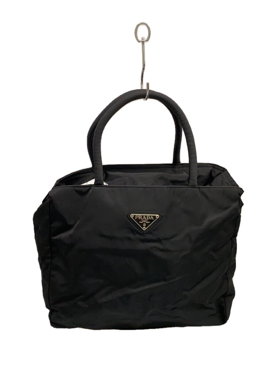 PRADA - 【中古】PRADA◆ハンドバッグ/ナイロン/BLK/無地【バッグ】