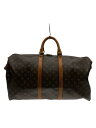 【中古】LOUIS VUITTON◆キーポル・バンドリエール55_モノグラム・キャンバス_BRW/PVC/BRW【バッグ】
