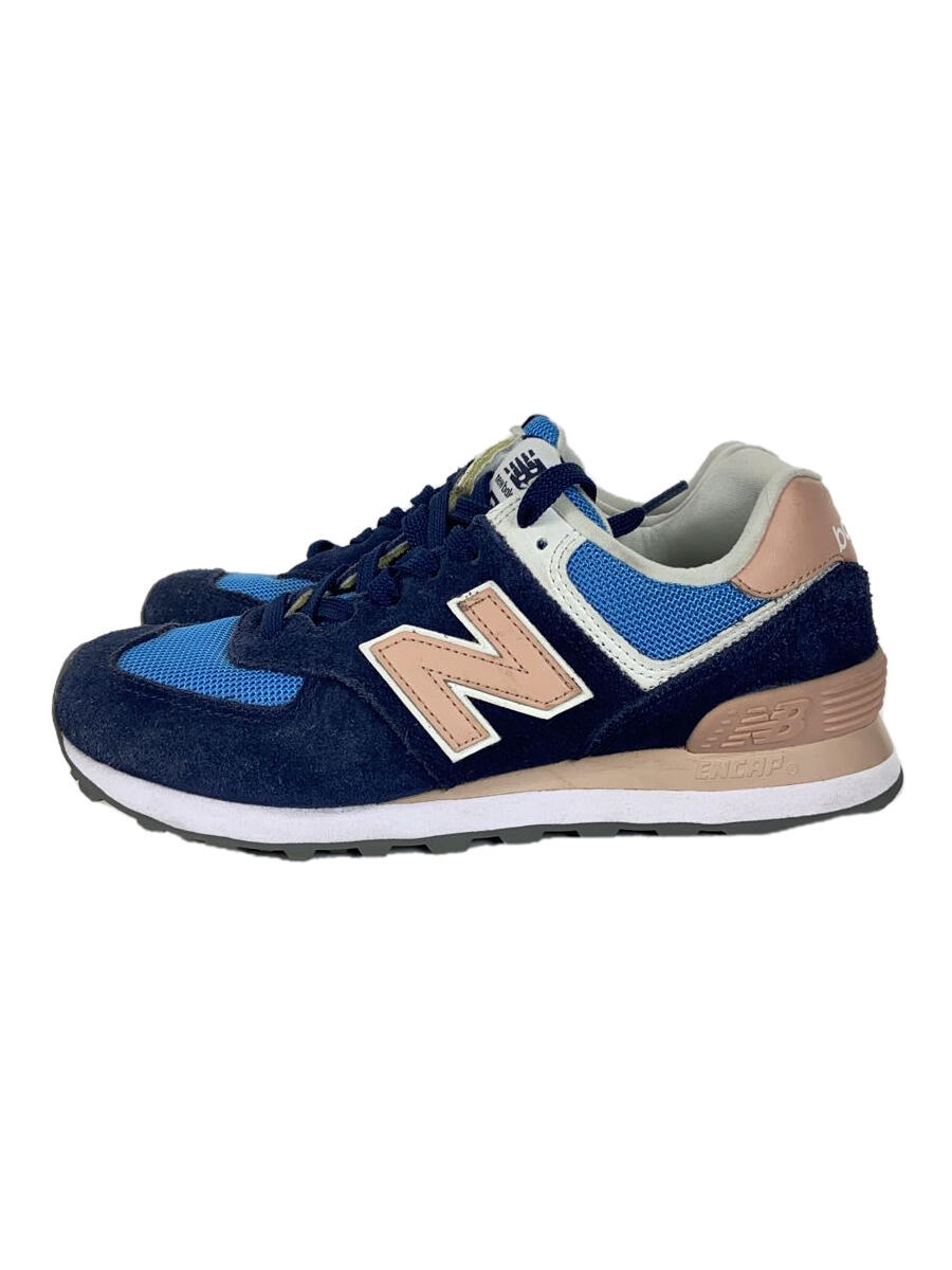 【中古】NEW BALANCE◆ローカットスニーカー/24cm/NVY/WL574WND【シューズ】