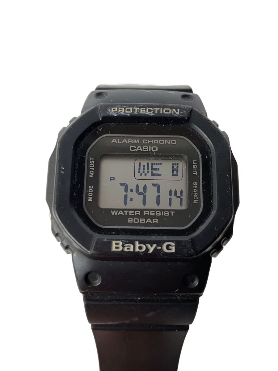 女士手表 - 【中古】CASIO◆クォーツ腕時計・Baby-G/デジタル/ラバー/GRY/BLK【服飾雑貨他】