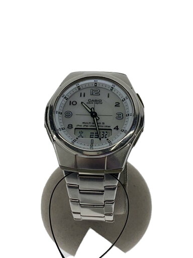 【中古】CASIO◆ソーラー腕時計・WAVECEPTOR/デジアナ/SLV【服飾雑貨他】 【中古】CASIO◆ソーラー腕時計・WAVECEPTOR/デジアナ/SLV【服飾雑貨他】