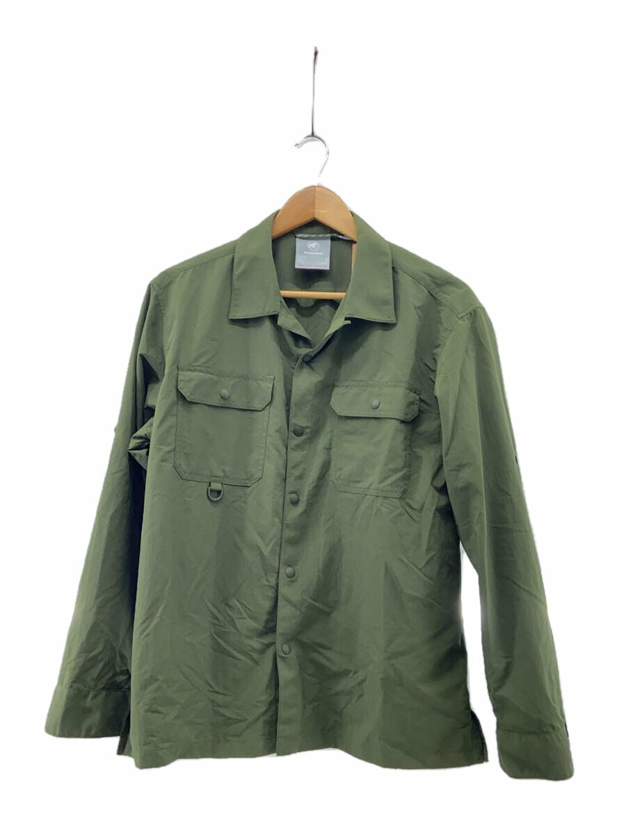 【中古】MAMMUT◆長袖シャツ/M/ポリエステル/GRN/1015-01630【メンズウェア】