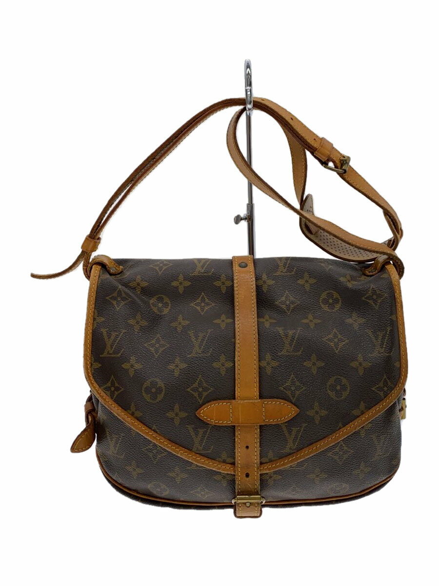 楽天2nd STREET 楽天市場店【中古】LOUIS VUITTON◆1）ソミュール30_モノグラム・キャンバス_BRW/PVC/BRW/総柄【バッグ】