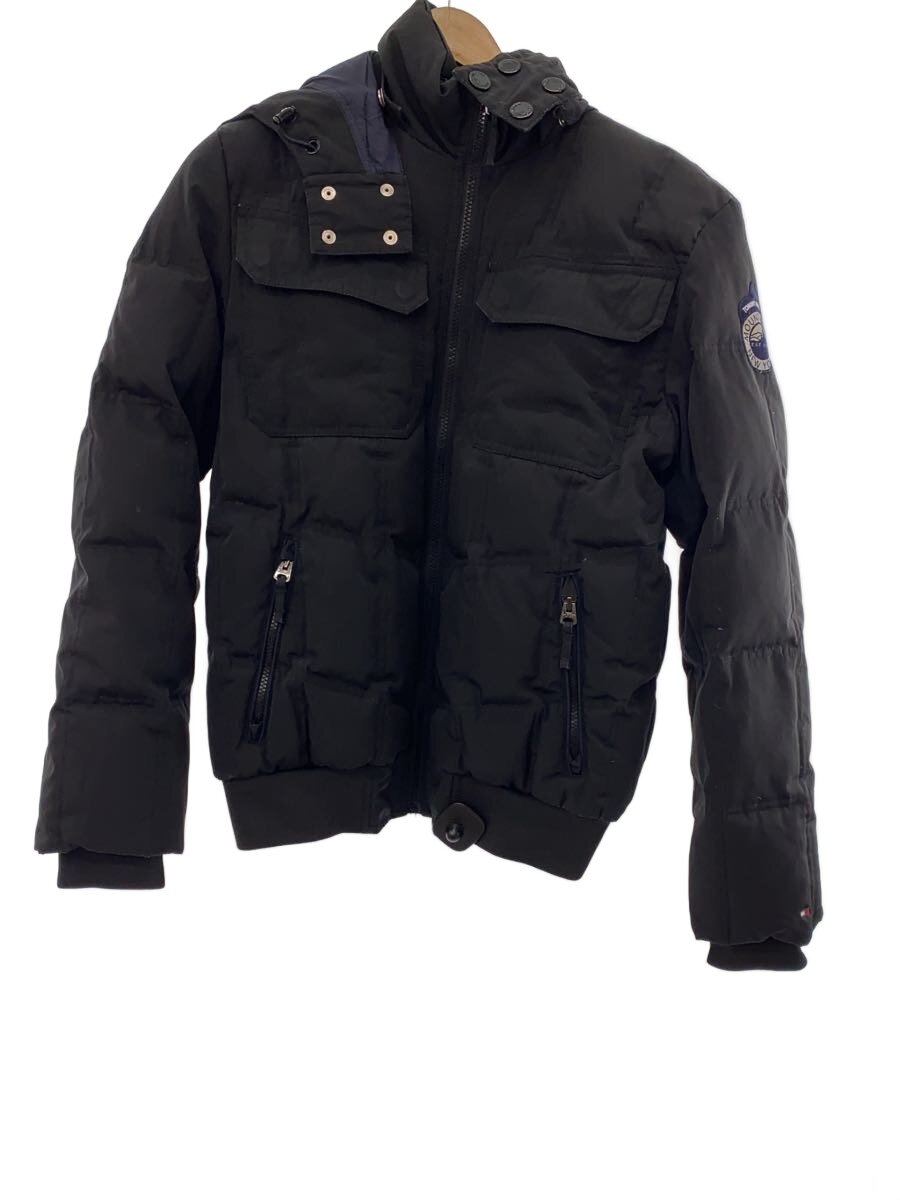 Rakuten - 【中古】TOMMY HILFIGER◆ダウンジャケット/M/ポリエステル/BLK/無地【メンズウェア】
