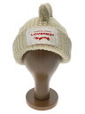 【中古】CHARLES JEFFREY LOVERBOY◆ニットキャップ/--/ウール/WHT/メンズ【服飾雑貨他】