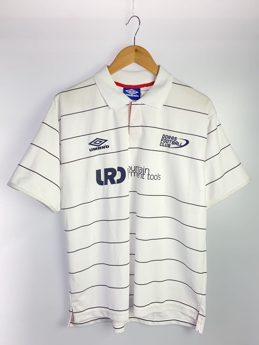 【中古】UMBRO◆ポロシャツ/M/ポリエステル/WHT/DM45-UMDR-GS01【メンズウェア】