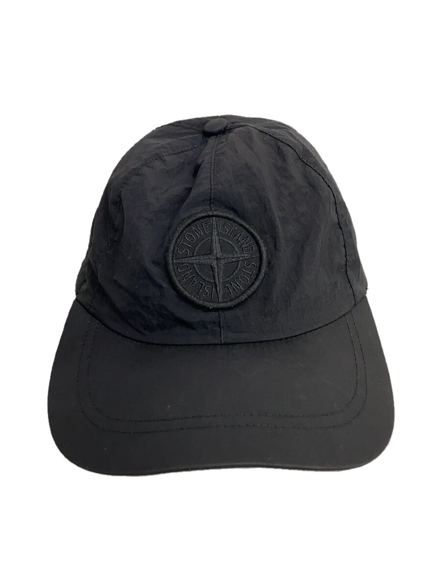 【中古】STONE ISLAND◆キャップ/--/ナイロン/BLK/メンズ【服飾雑貨他】