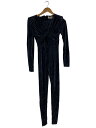 【中古】SAINT LAURENT◆Draped Catsuit/オールインワン/--/ポリエステル/BLK【レディースウェア】