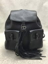 【中古】GUCCI◆バンブーバックパック370833/リュック[仕入]/レザー/BLK【バッグ】