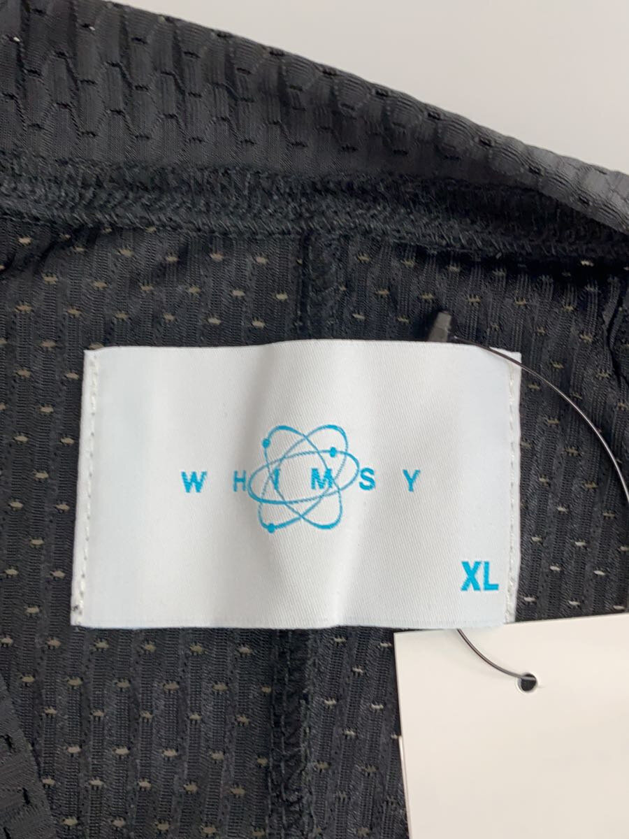 【中古】Whimsy◆長袖Tシャツ/XL/メッシュカットソー2024/BLK/WMS-24SS3-010【メンズウェア】